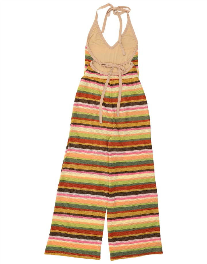 Tuta da donna SHEIN con scollo all'americana UK 14 Poliestere a righe multicolore medio