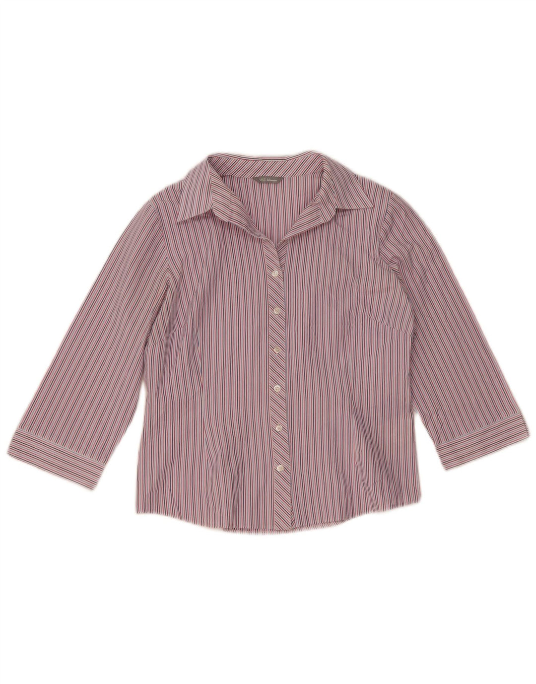 Camicia a maniche a 3/4 da donna Marks & Spencer UK 12 a righe multicolori medie