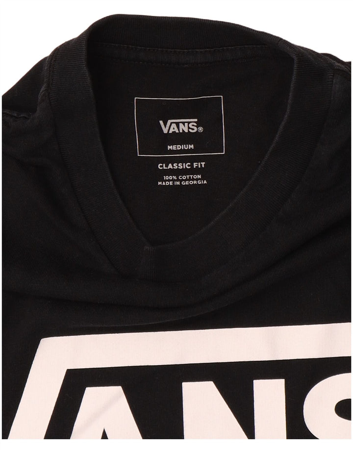 T-shirt grafica da uomo con vestibilità classica Vans, cotone medio nero