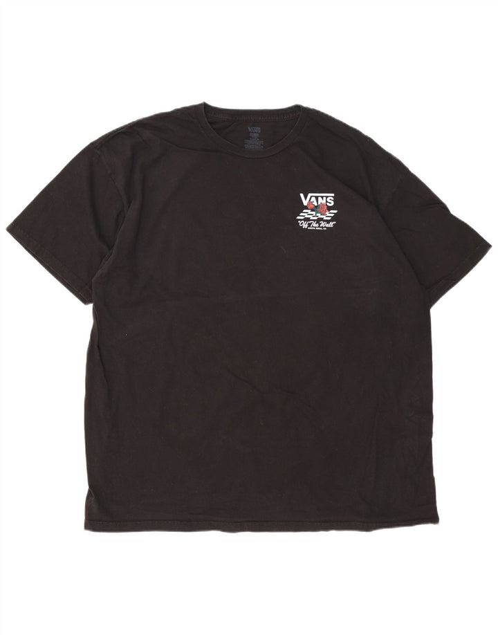 T-shirt grafica da uomo VANS Top 2XL cotone nero