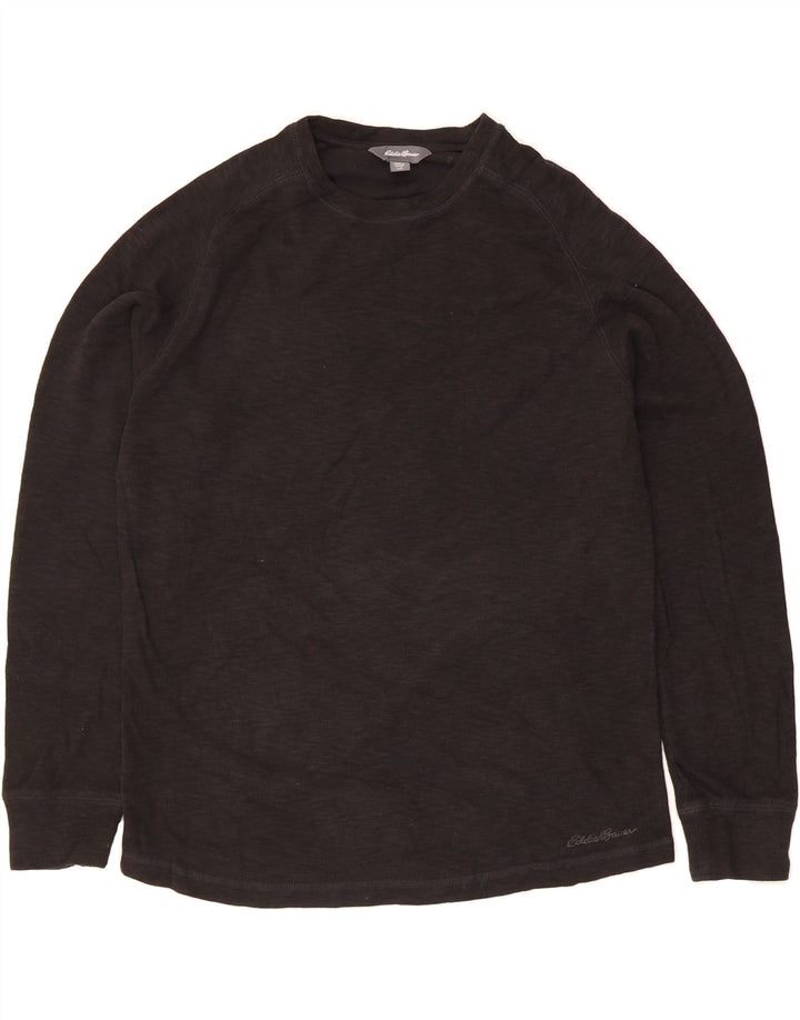 EDDIE BAUER Mens Sweatshirt Jumper Large Black Cotton Vintage Eddie Bauer and Second-Hand Eddie Bauer from Messina Hembry 