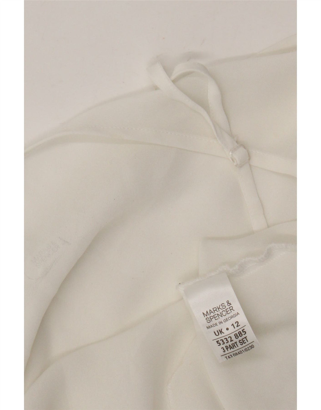 Canottiera trasparente da donna Marks & Spencer UK 12 poliestere bianco medio