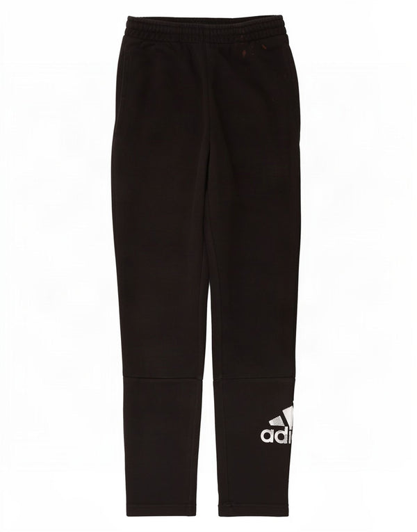 Pantaloni da tuta con grafica Adidas da donna UK 8 piccoli in cotone nero