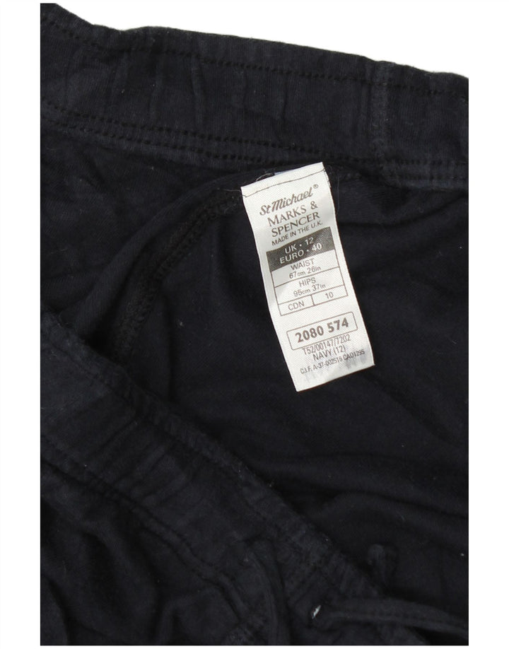 Pantaloncini sportivi da donna Marks & Spencer UK 12 medio cotone blu navy