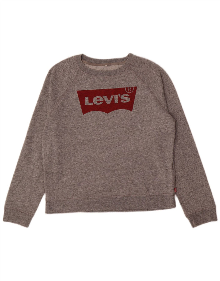 Felpa grafica da donna Levi's UK 14 Grigio medio chiazzato