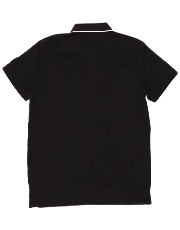 Jack & Jones Mens Polo Shirt Medium Black Cotton