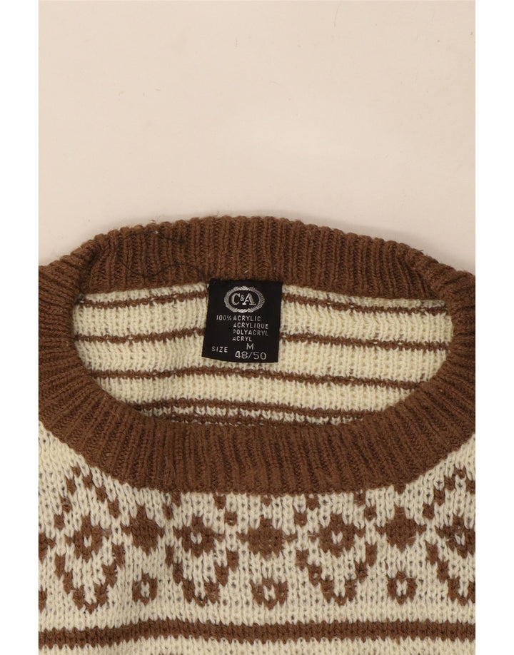 Maglione girocollo da uomo C&A IT 48/50 Beige medio Fair Isle