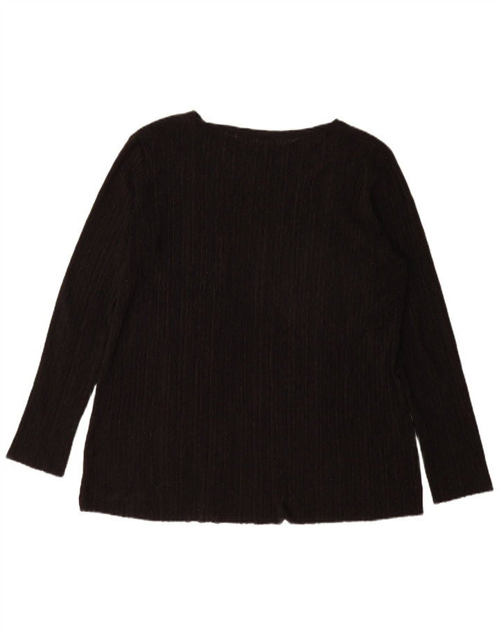 Maglione maglione oversize con scollo a barca da donna Zara UK 14 medio nero