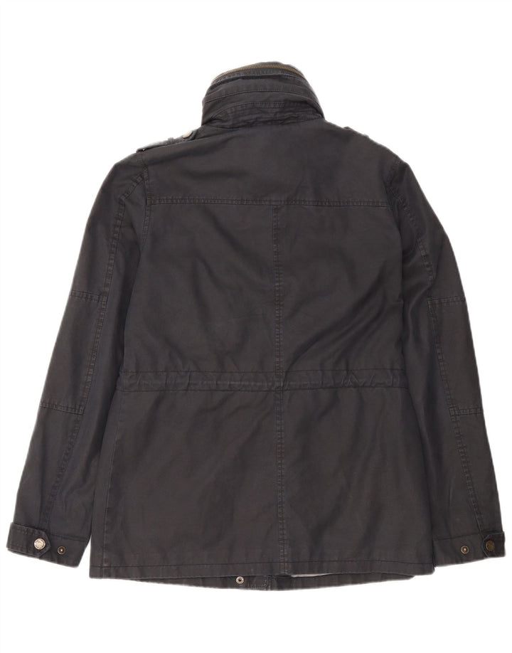 Giacca militare con cappuccio da donna Fat Face UK 8 piccola in cotone grigio