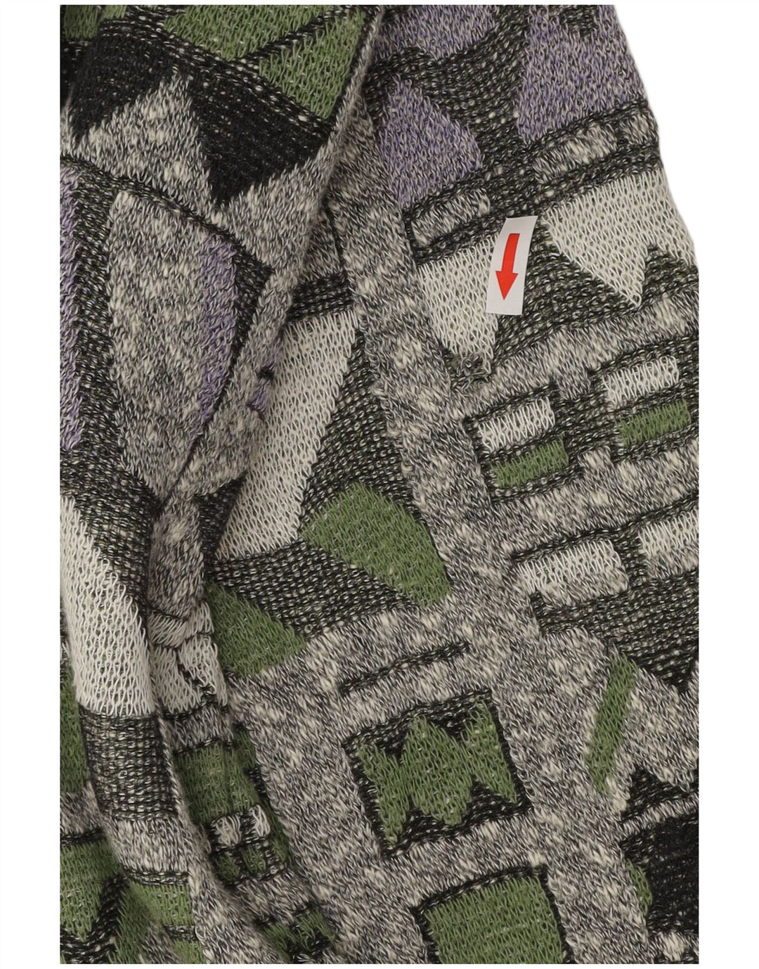 Maglione cardigan da uomo VINTAGE 2XL multicolore geometrico