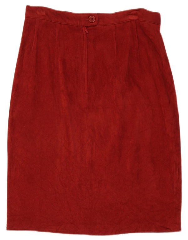 Gonna dritta a vita alta da donna Marella UK 14 Large W28 viscosa bordeaux