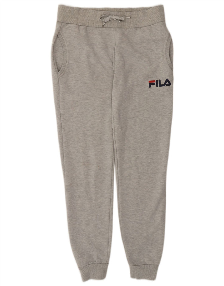 Pantaloni da tuta con grafica Fila da uomo, pantaloni da jogging, piccoli, in poliestere chiazzato grigio