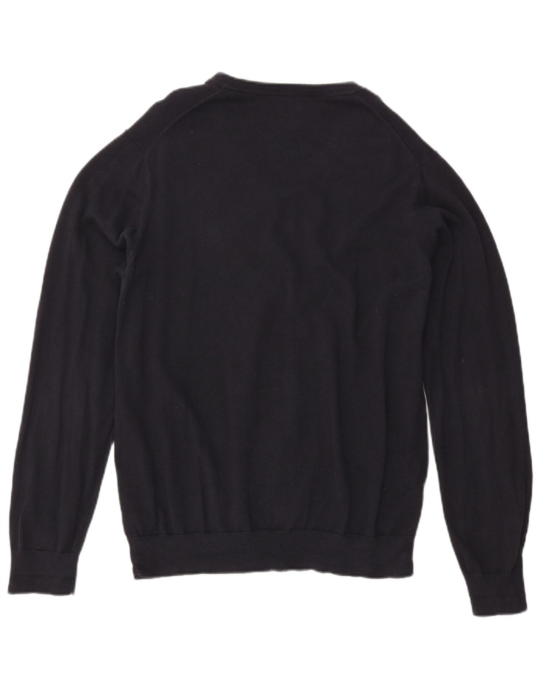 Gant Maglione da uomo con scollo a V grande in cotone blu navy