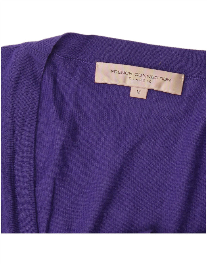 Maglione cardigan lungo da donna French Connection UK 12 Viola medio
