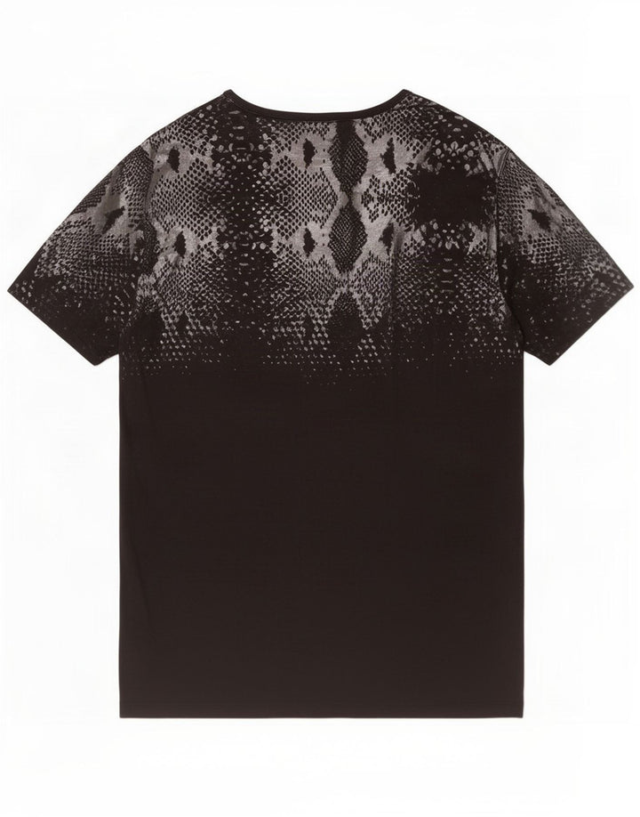 T-shirt da uomo Puma Top media nera con stampa animalier