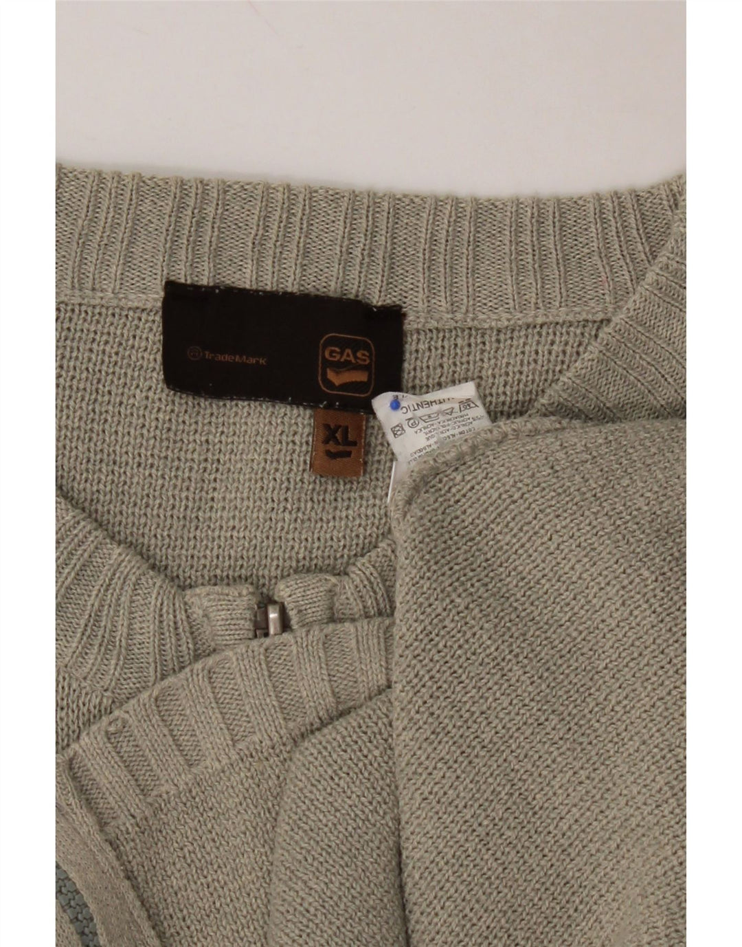 Maglione cardigan da uomo GAS XL in cotone color block grigio