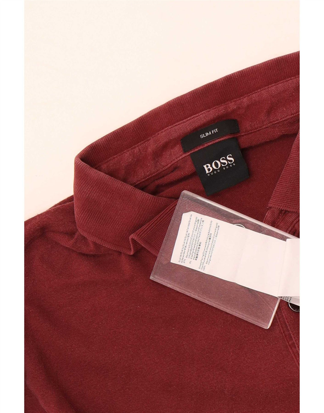 Polo Hugo Boss da uomo slim fit in cotone marrone medio