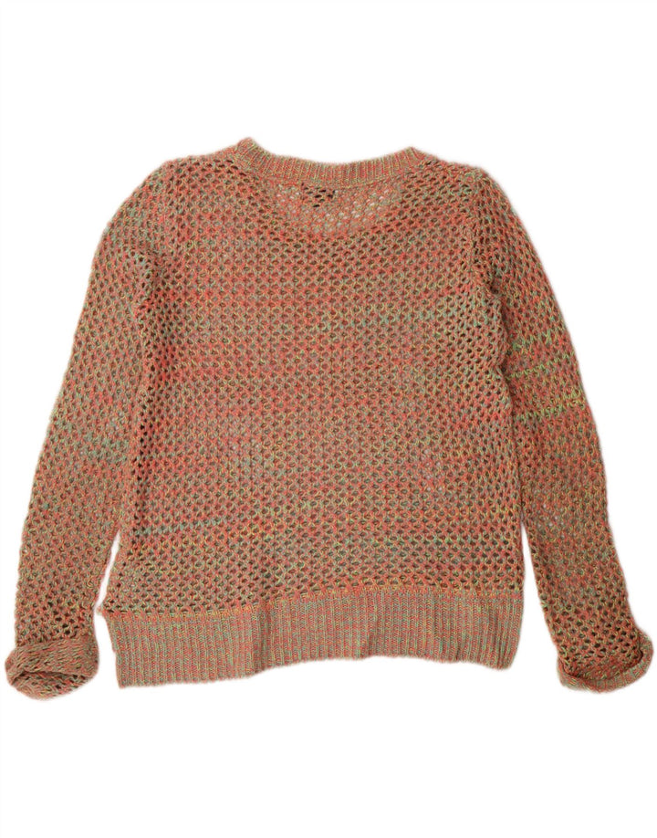 TOPSHOP Womens Oversized Crew Neck Jumper Sweater UK 10 Small  Brown Vintage Topshop and Second-Hand Topshop from Messina Hembry 