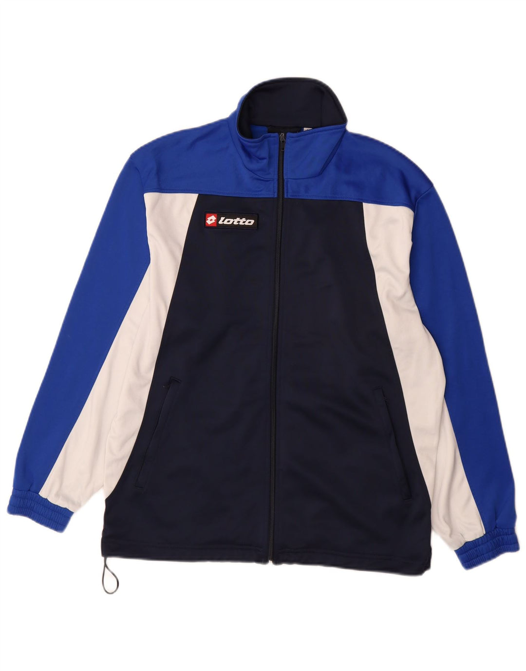 Giacca da tuta da uomo Lotto grande in poliestere color block blu navy