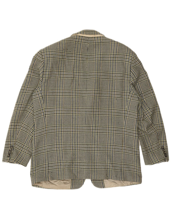 Giacca blazer da uomo a 2 bottoni HUGO BOSS UK 40 grande pied de poule verde