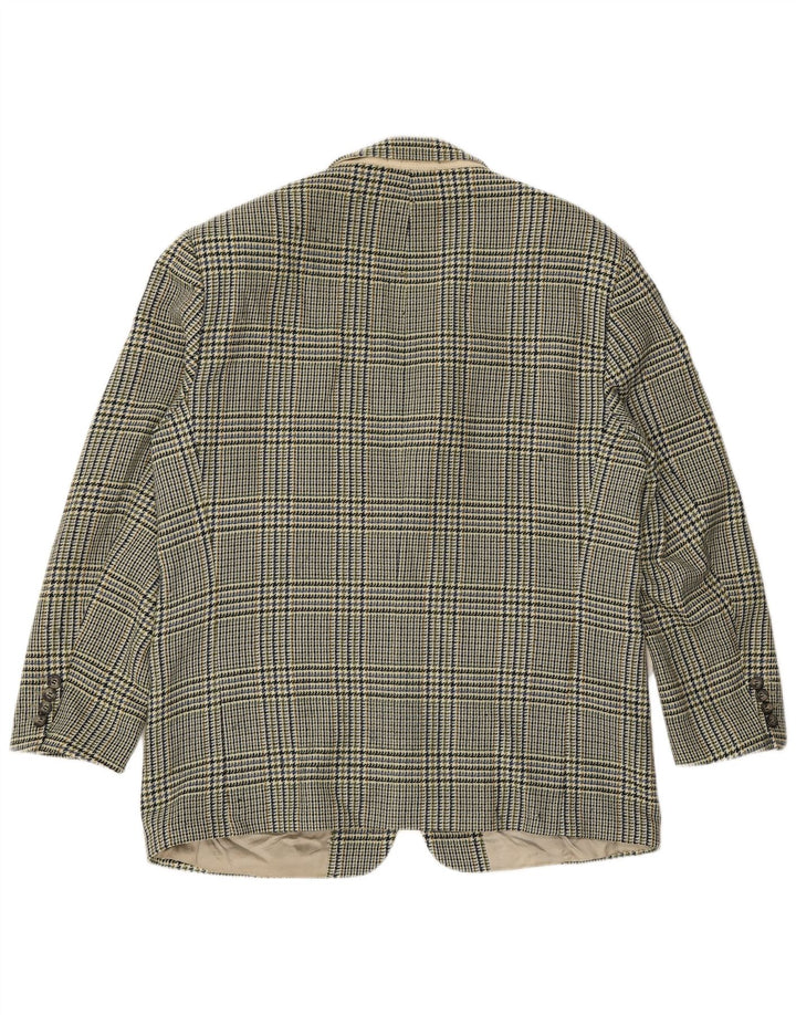 Giacca blazer da uomo a 2 bottoni HUGO BOSS UK 40 grande pied de poule verde