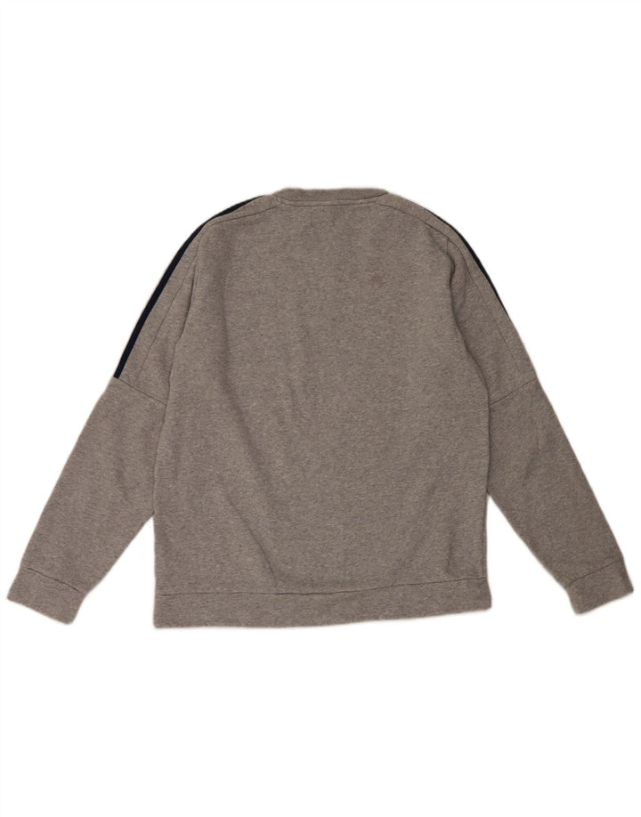 Felpa Adidas Uomo Maglione Cotone Grigio Medio