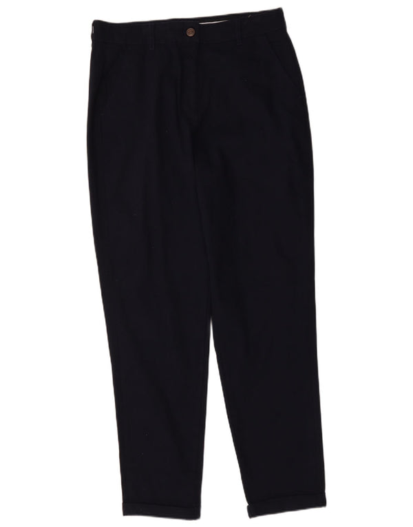 Crew Clothing Pantaloni chino dritti da donna UK 14 Large W32 L29 Blu navy