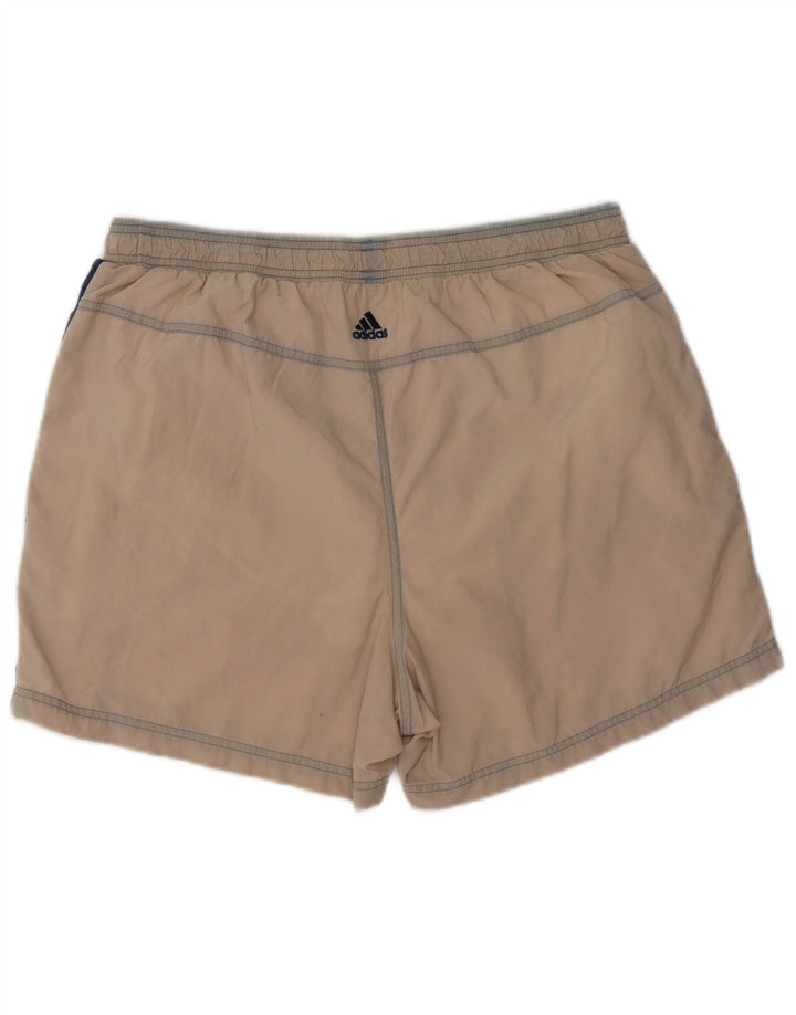 Pantaloncini sportivi grafici da uomo ADIDAS grandi in poliestere color block beige