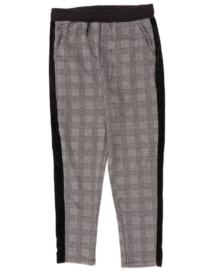 Pantaloni corti slim da uomo Zara medi W31 L25 poliestere pied de poule grigio