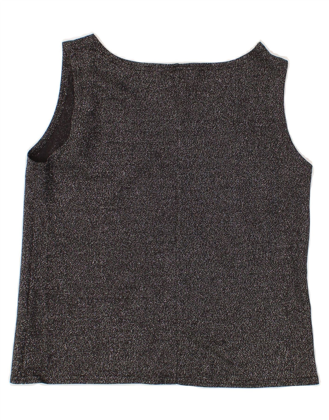 VINTAGE Womens Crop Sleeveless Blouse Top EU 36 Small Black Lurex Vintage Vintage and Second-Hand Vintage from Messina Hembry 