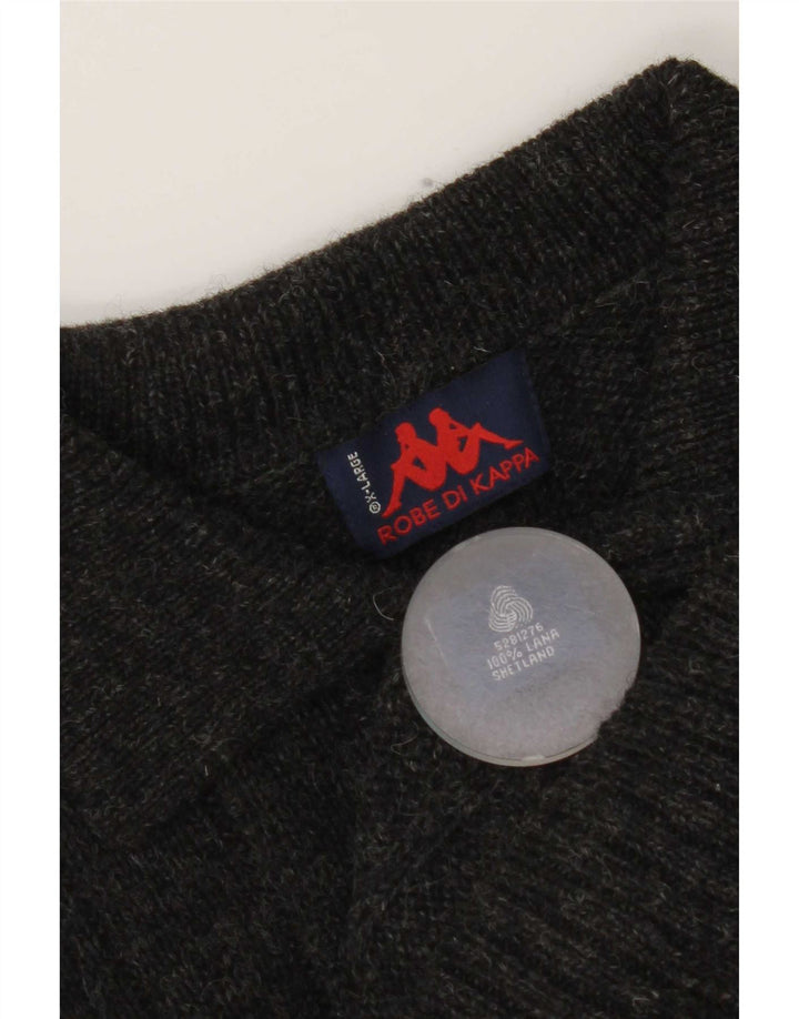 Maglione Cardigan Uomo Kappa XL Grigio Lana