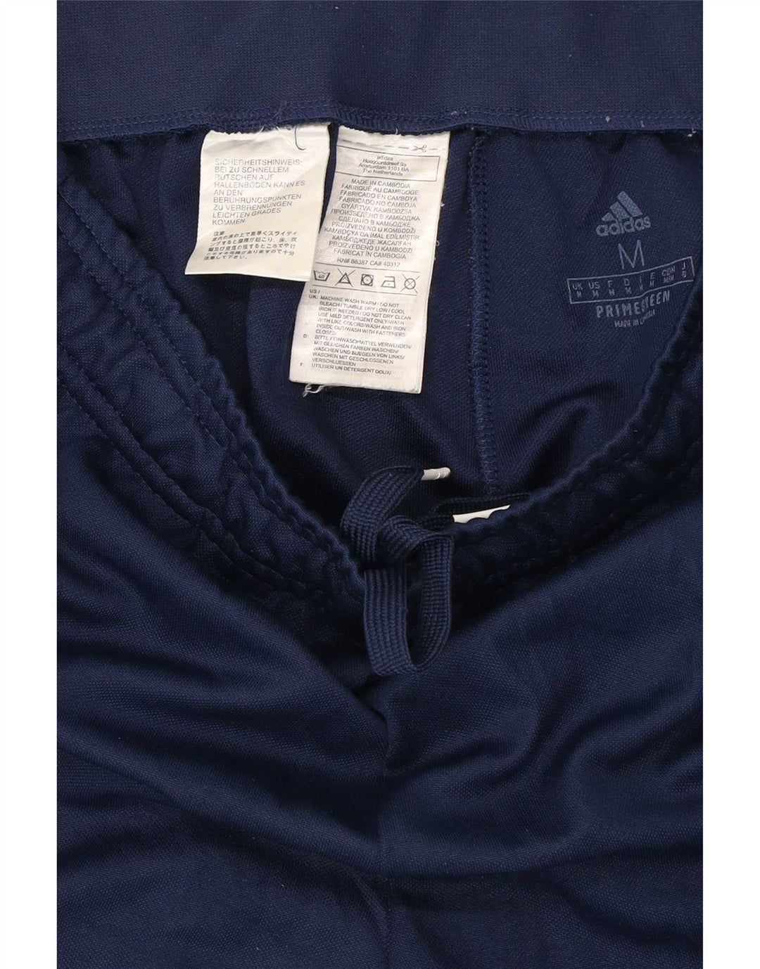 Pantaloni da tuta da uomo Adidas Primegreen medio poliestere blu navy