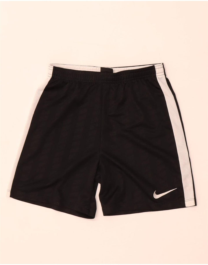 Pantaloncini sportivi Nike da ragazzo Dri Fit 10-11 anni poliestere a righe nere medie