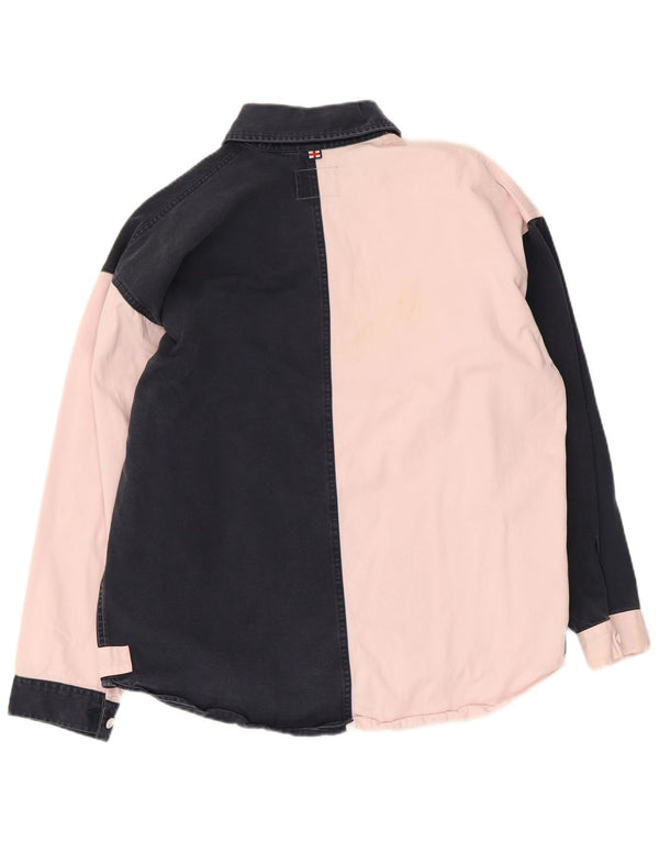 Camicia pullover grafica da uomo Hackett in cotone color block nero medio