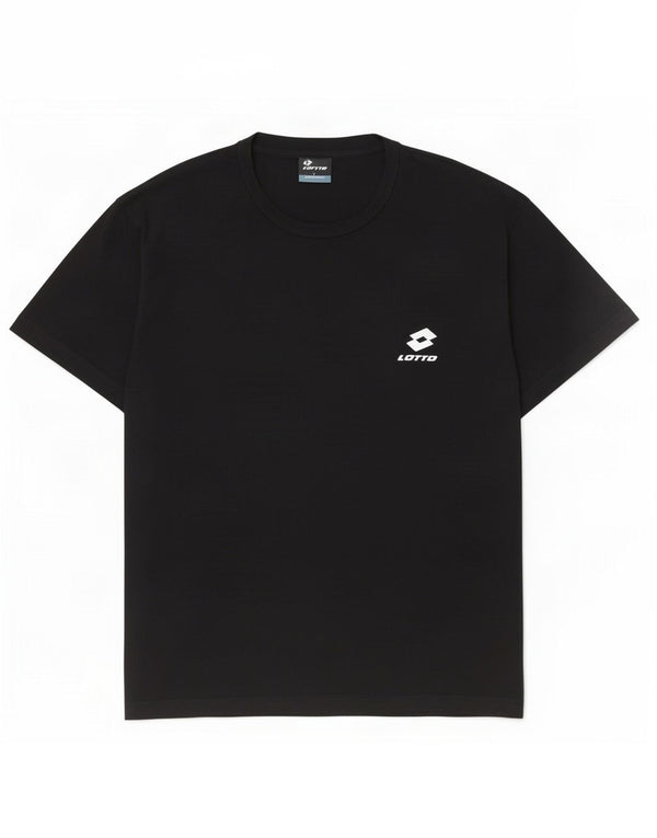 T-shirt da uomo Lotto Top Large in cotone nero