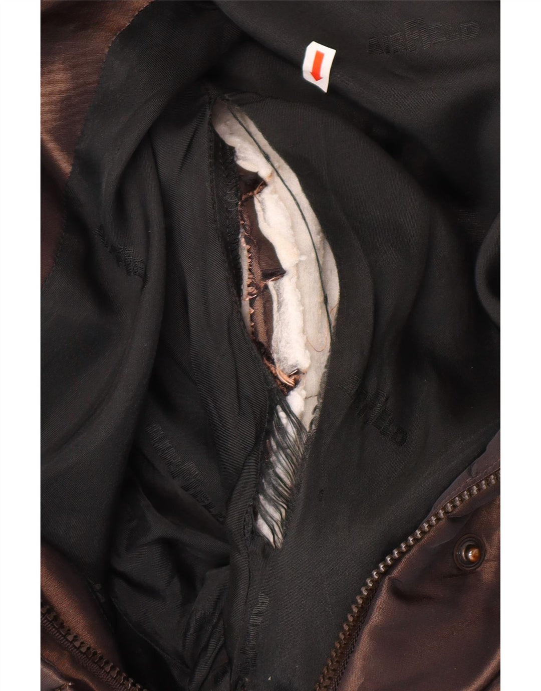 VINTAGE Womens Padded Coat UK 18 XL Brown