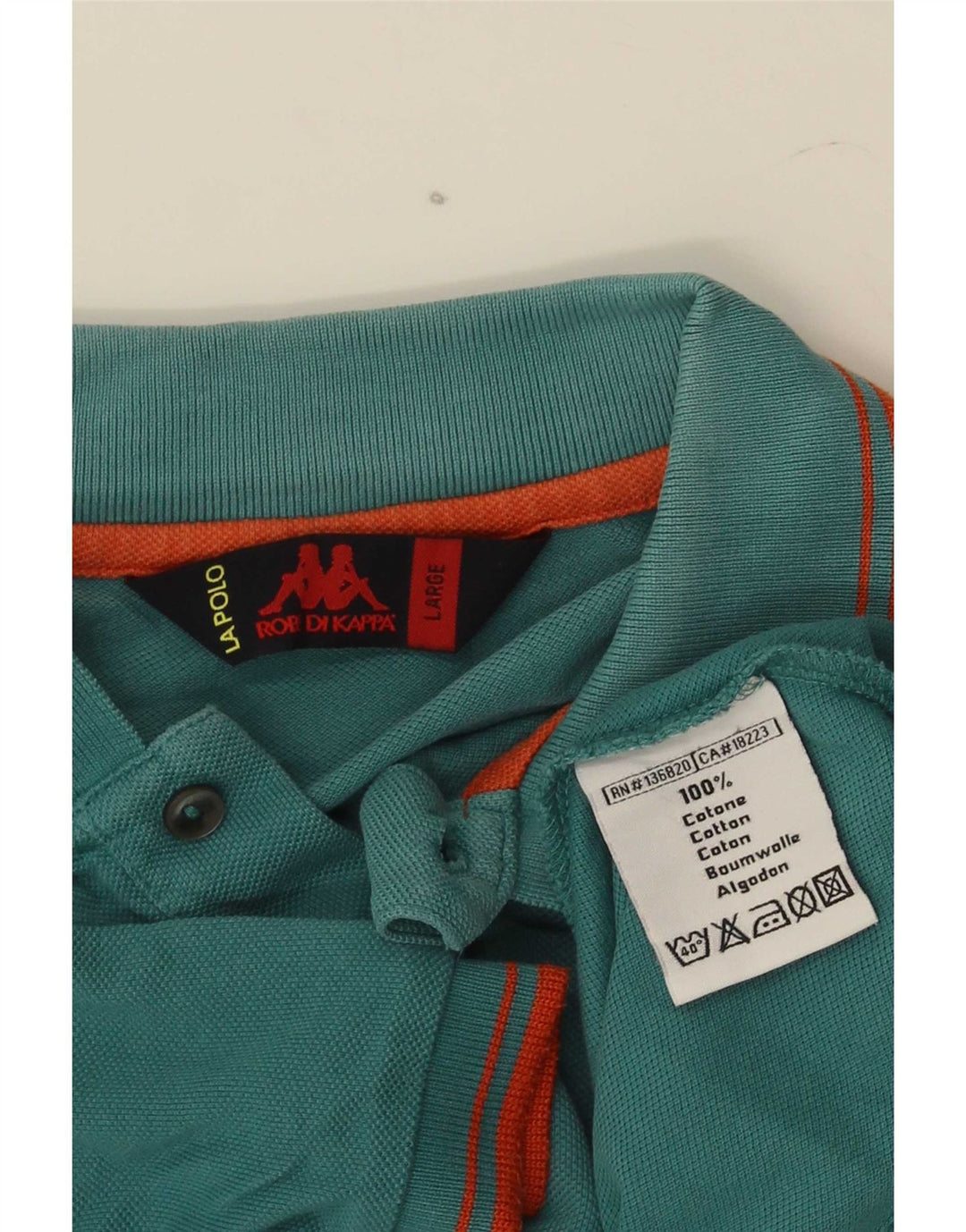 Polo Kappa Uomo Cotone Rigato Grande Verde