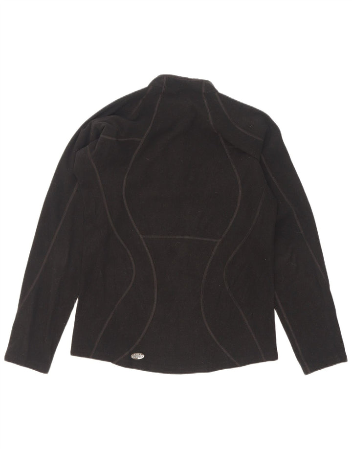 Maglione in pile da uomo Asics con zip e collo piccolo in poliestere nero