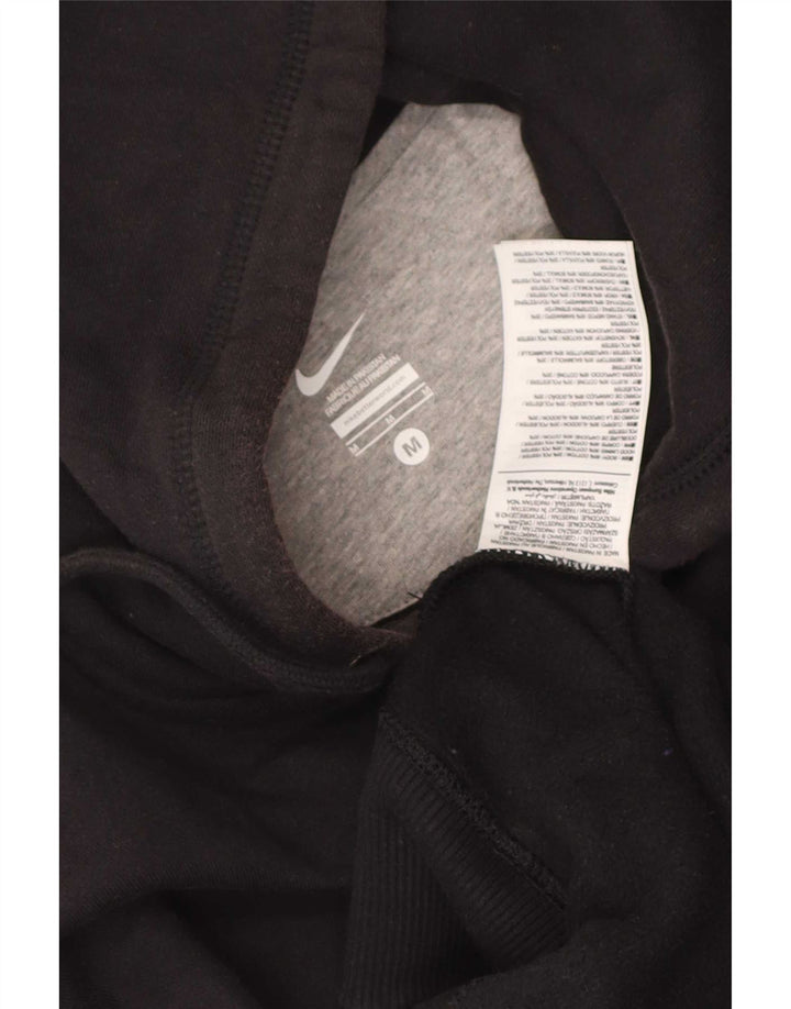 Felpa con cappuccio e zip Nike da uomo in cotone nero medio