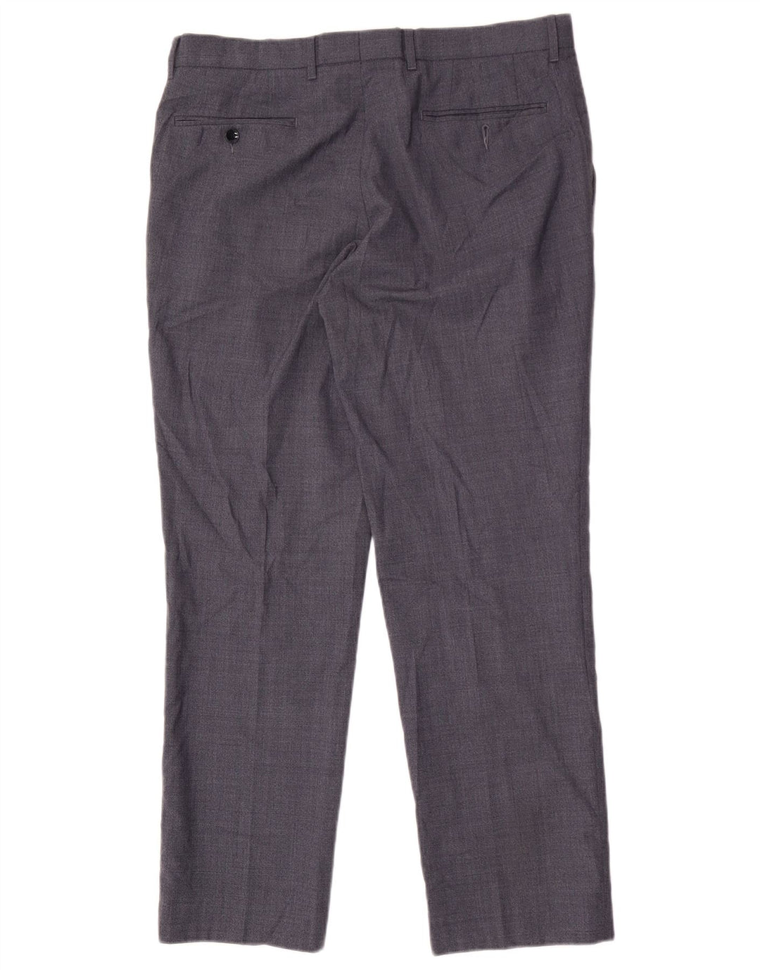 Pantaloni da abito dritti autografi da uomo Marks & Spencer W34 L29 lana blu