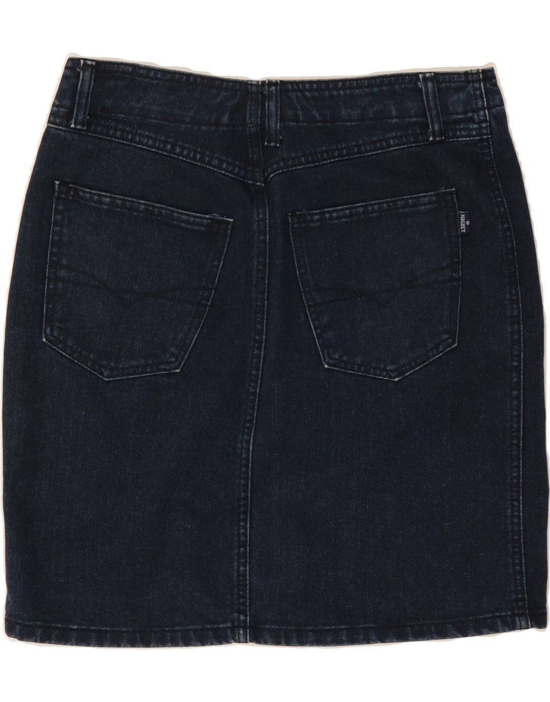 Gonna di jeans da donna VINTAGE IT 40 piccola W27 blu navy