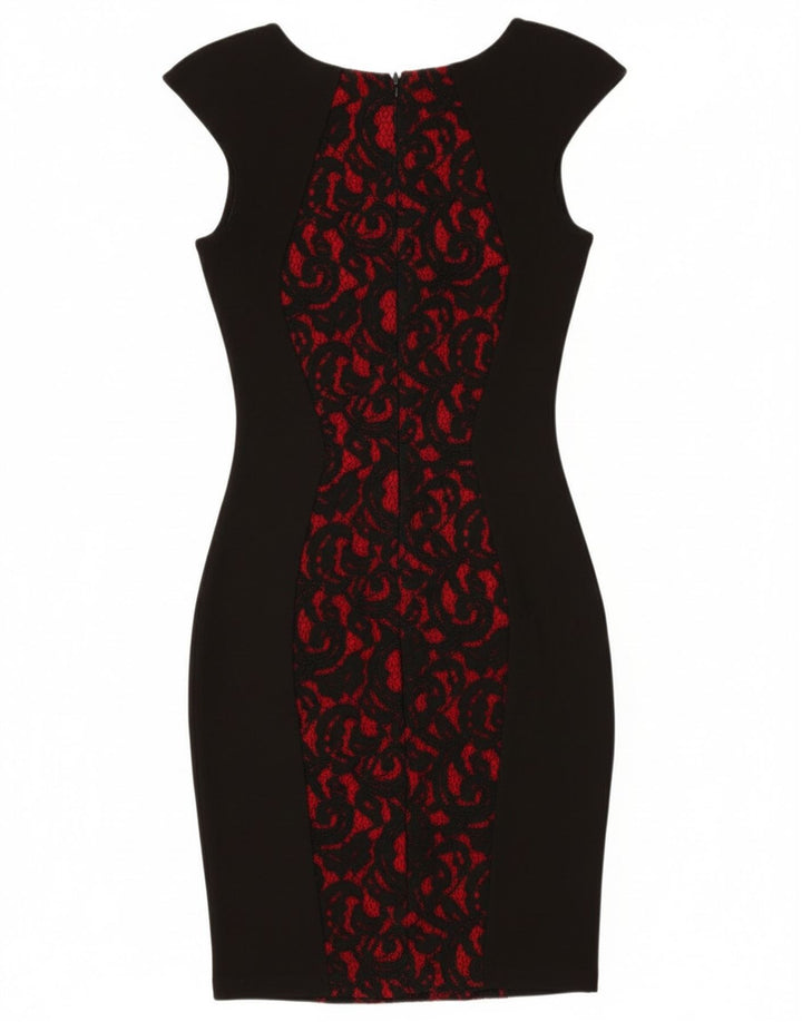 Abito tubino in pizzo da donna Lipsy UK 6 piccolo poliestere color block nero