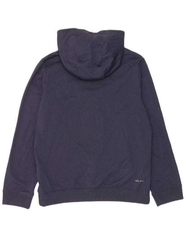 Felpa con cappuccio e zip Nike Dri Fit da ragazzo, 13-14 anni, XL, colore blu navy