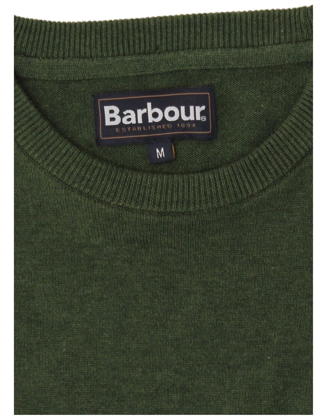 Maglione maglione girocollo da uomo Barbour verde medio