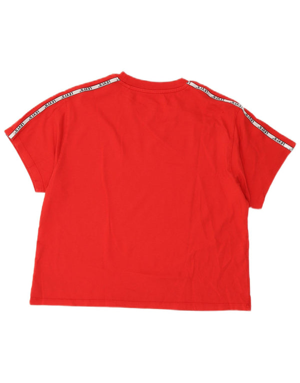 T-shirt grafica da donna Levi's Top UK 12 rosso medio
