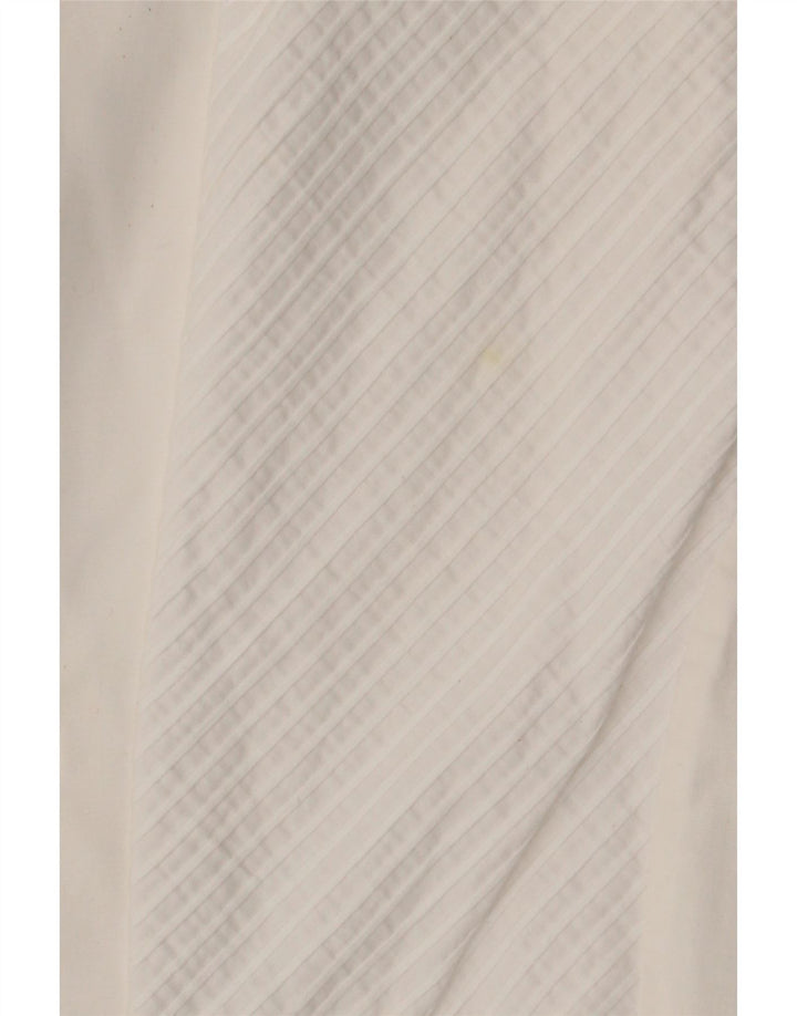 Camicia da donna vintage UK 14 cotone bianco medio