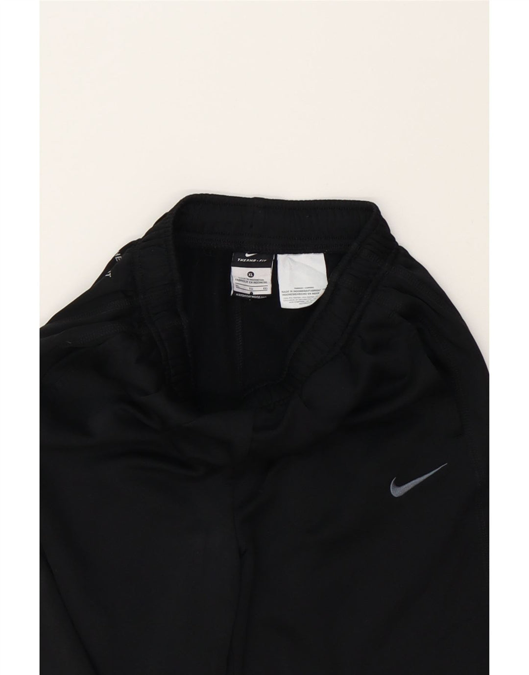 NIKE Boys Tracksuit Trousers 13-14 Years XL Black Polyester Vintage Nike and Second-Hand Nike from Messina Hembry 