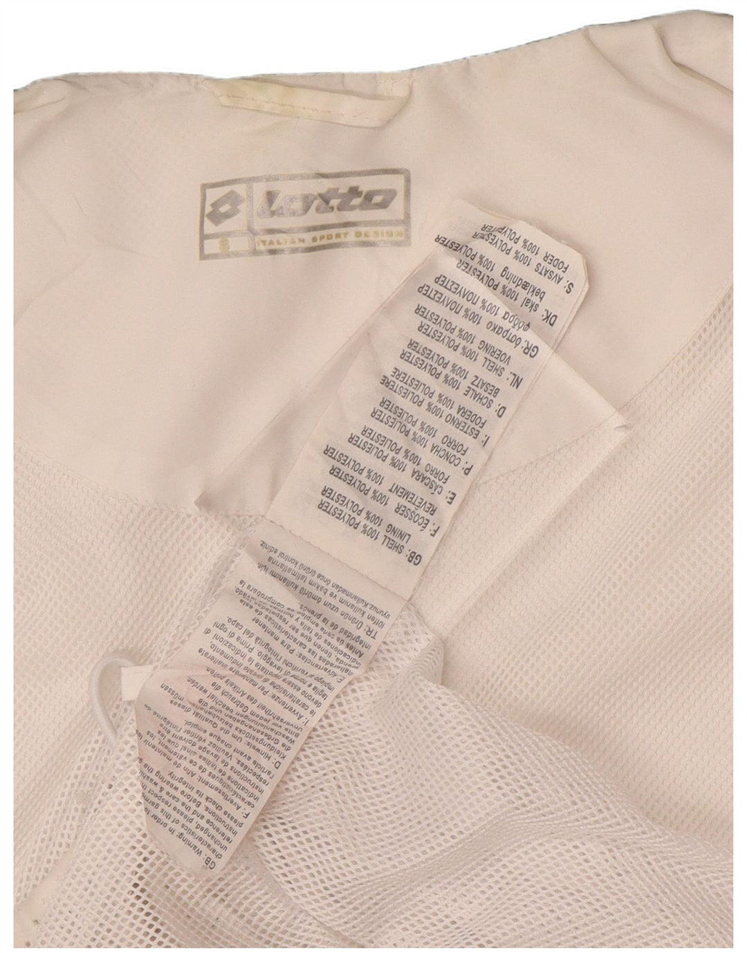 Giacca antipioggia da uomo Lotto UK 36/38 Small Poliestere color block bianco