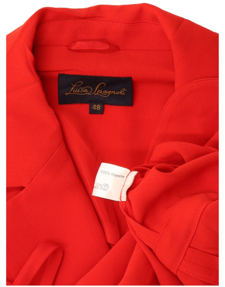 Giacca Blazer da Donna a 1 Bottone Luisa Spagnoli IT 48 XL Poliestere Rosso