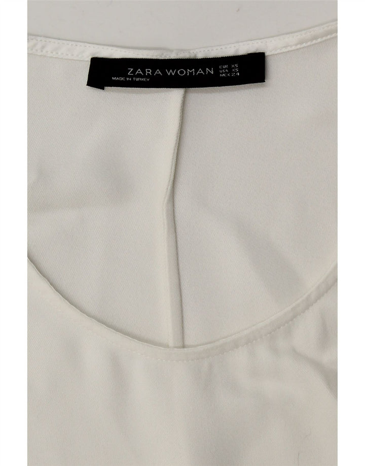 Camicetta a maniche lunghe da donna Zara UK 6 XS bianca